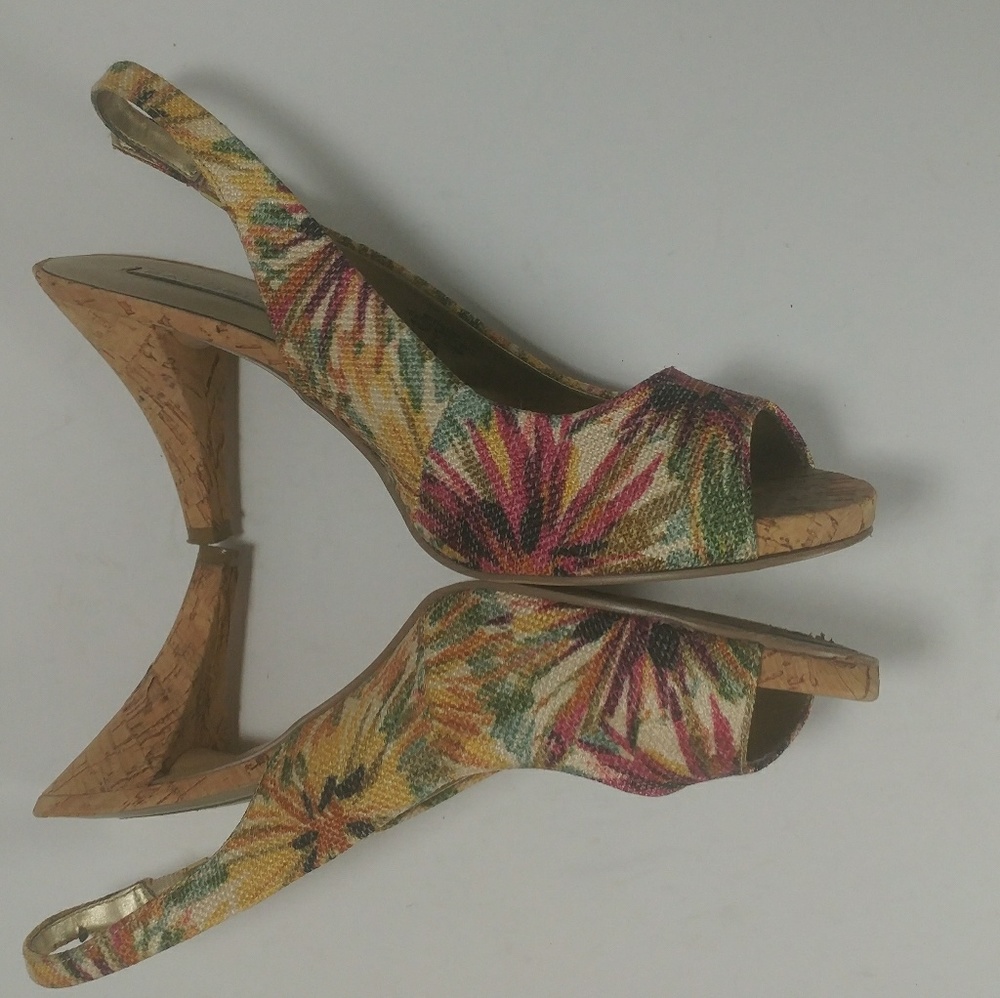 Bandolino Sunflower Peep Toe Cork Heels